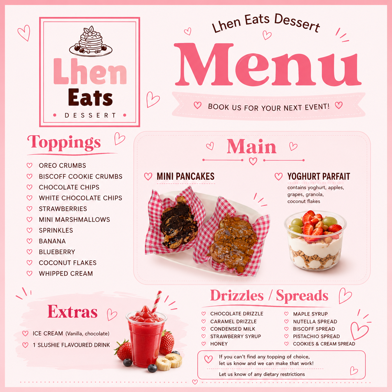Menu flyer